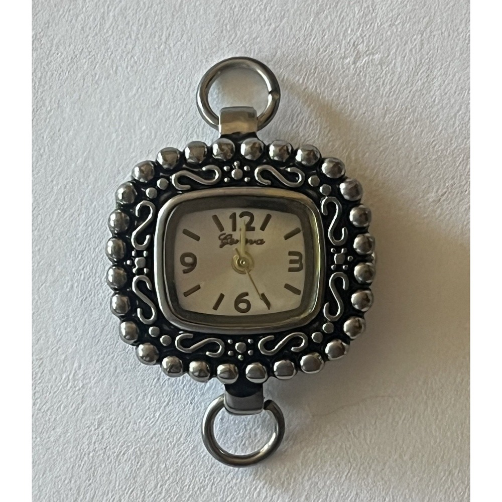 Geneva‎ Quartz Watch Women Face Silver Tone Cloisonne Bracelet Style Read